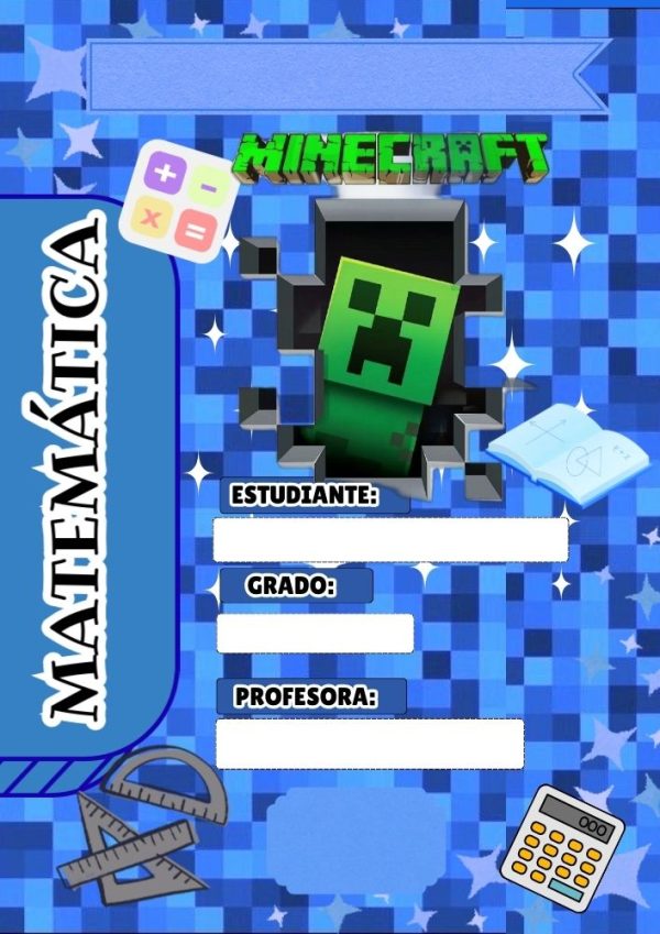 Portadas de Minecraft para cuadernos