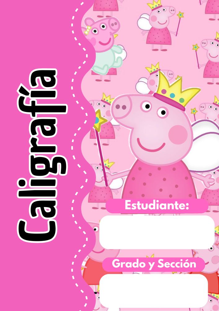 Portada de Peppa Pig para cuadernos escolares