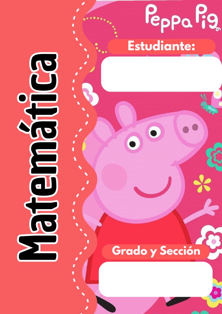 Portada de Peppa Pig para cuadernos de primaria