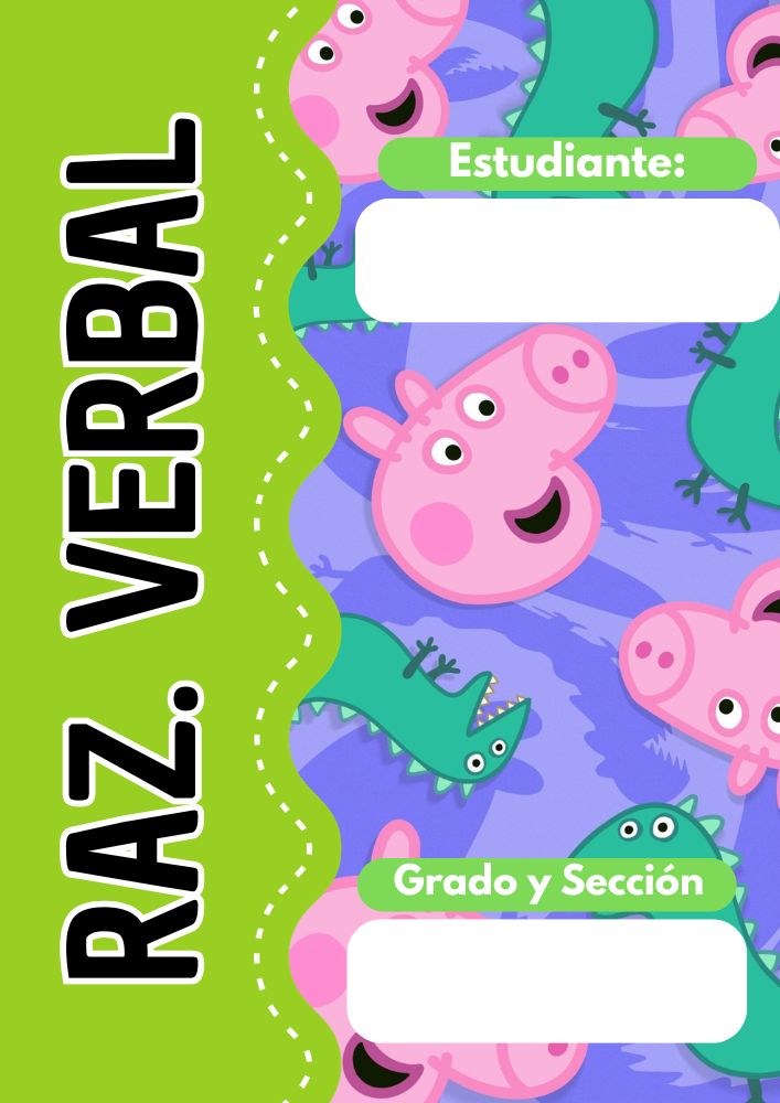 Portada bonita de Peppa Pig para cuaderno