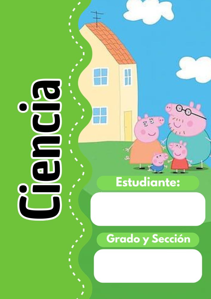Portada de Peppa Pig para cuaderno escolar