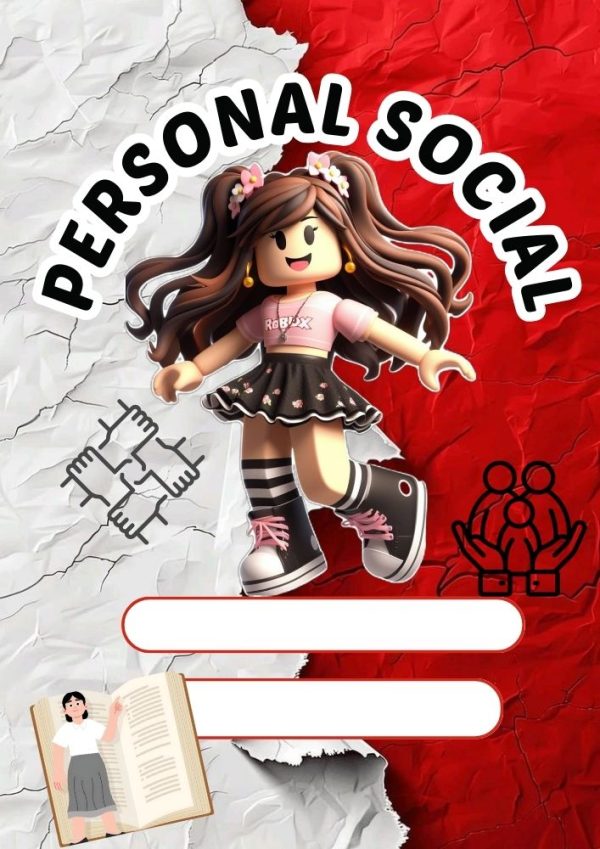 Portada de cuaderno de Roblox para niña lista para imprimir