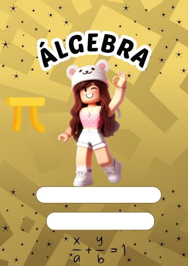 Portadas escolares de Roblox para niña para imprimir