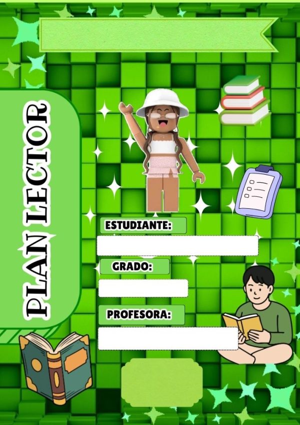 Portada de Roblox para niña para cuaderno de clases