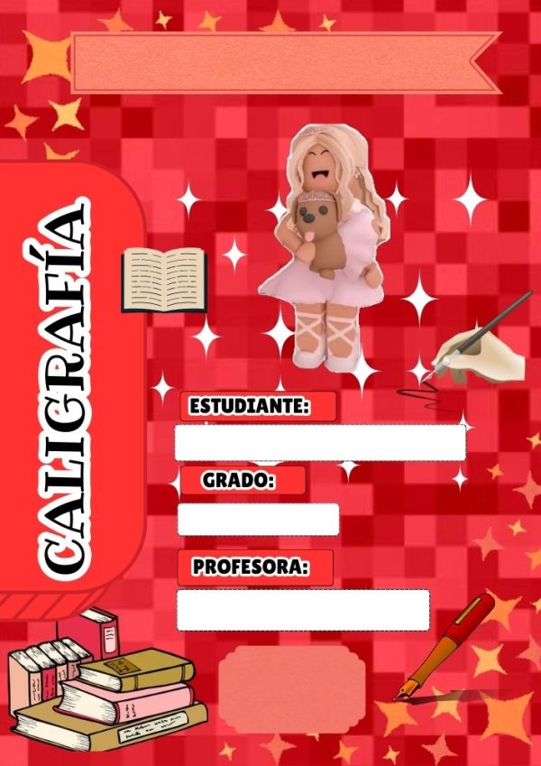 Portadas de Roblox para niña para cuadernos de primaria