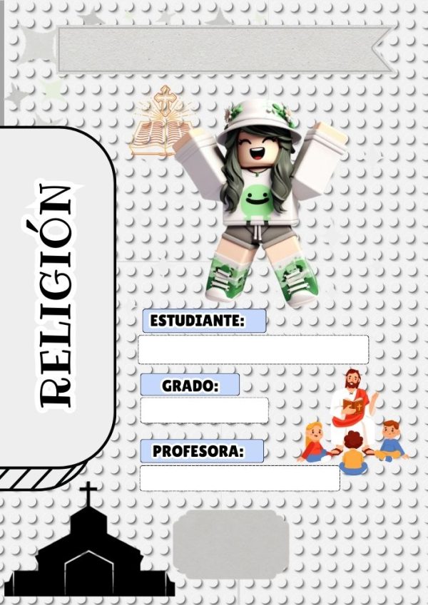 Portadas de Roblox para niña para imprimir en A4