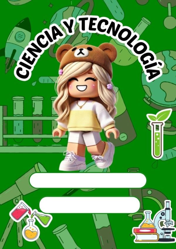 Portada de cuaderno de Roblox para niña para imprimir