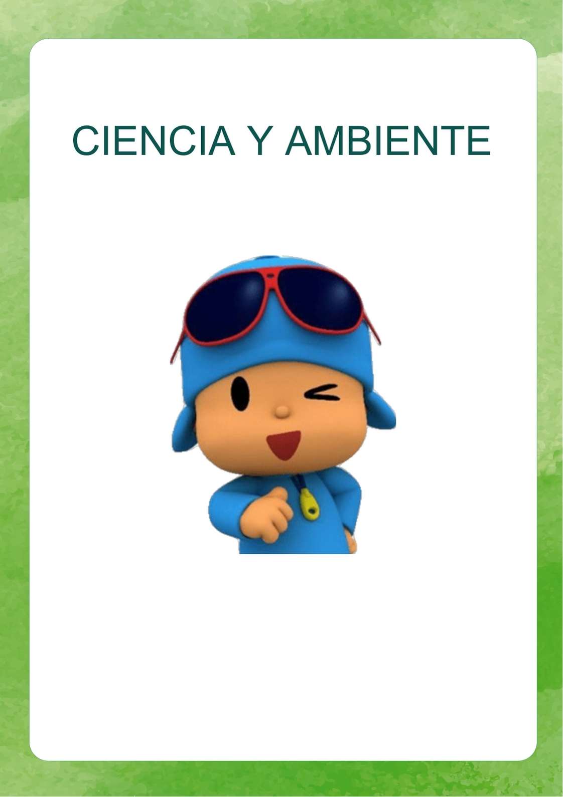 Portada de Pocoyo para cuaderno tamaño A4