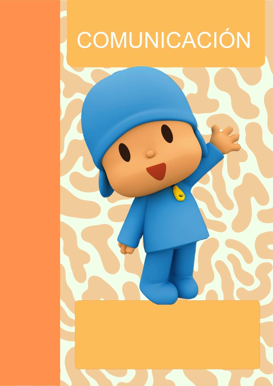 Portada decorativa de Pocoyo para cuaderno