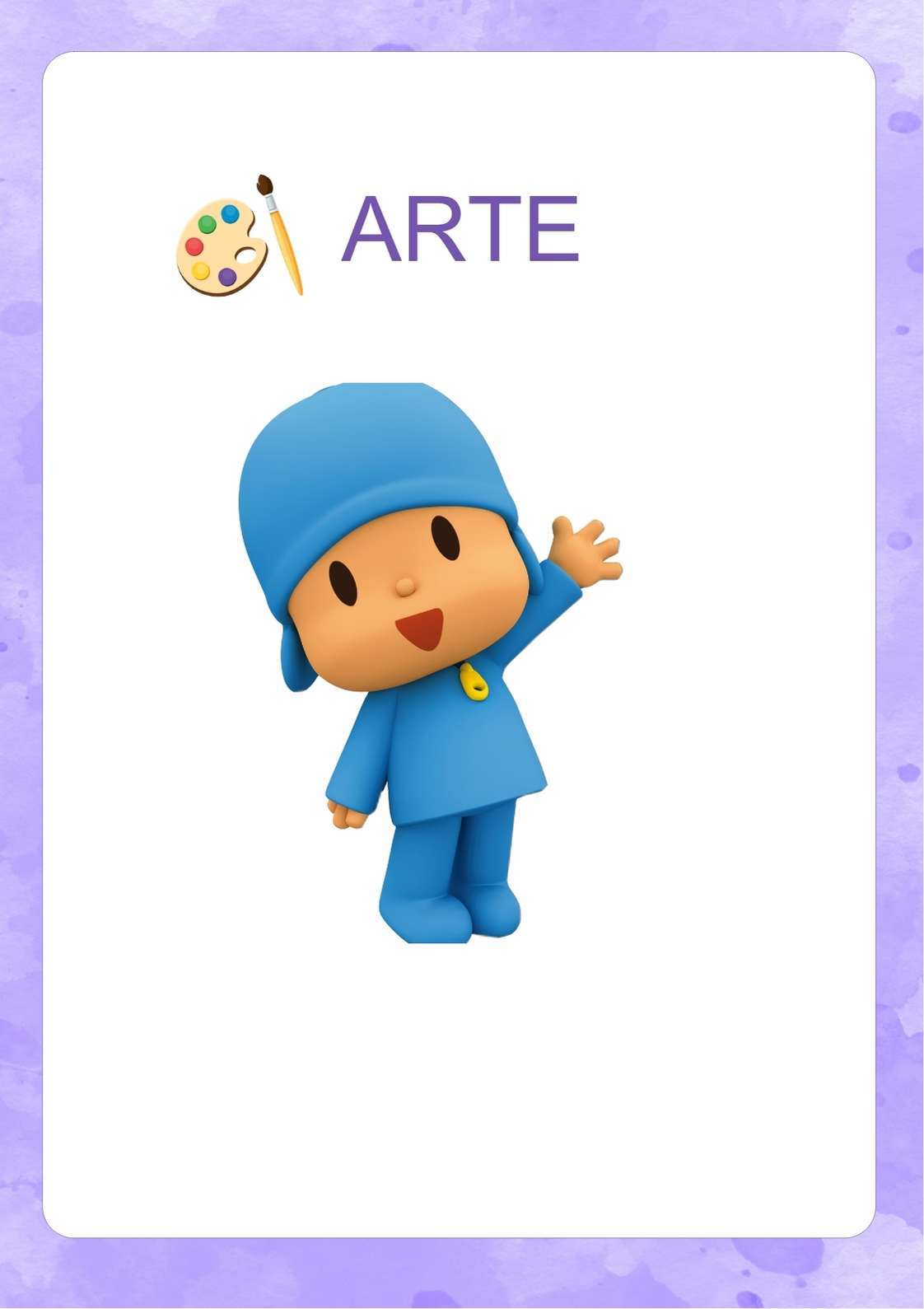 Portada de cuaderno Pocoyo para imprimir gratis