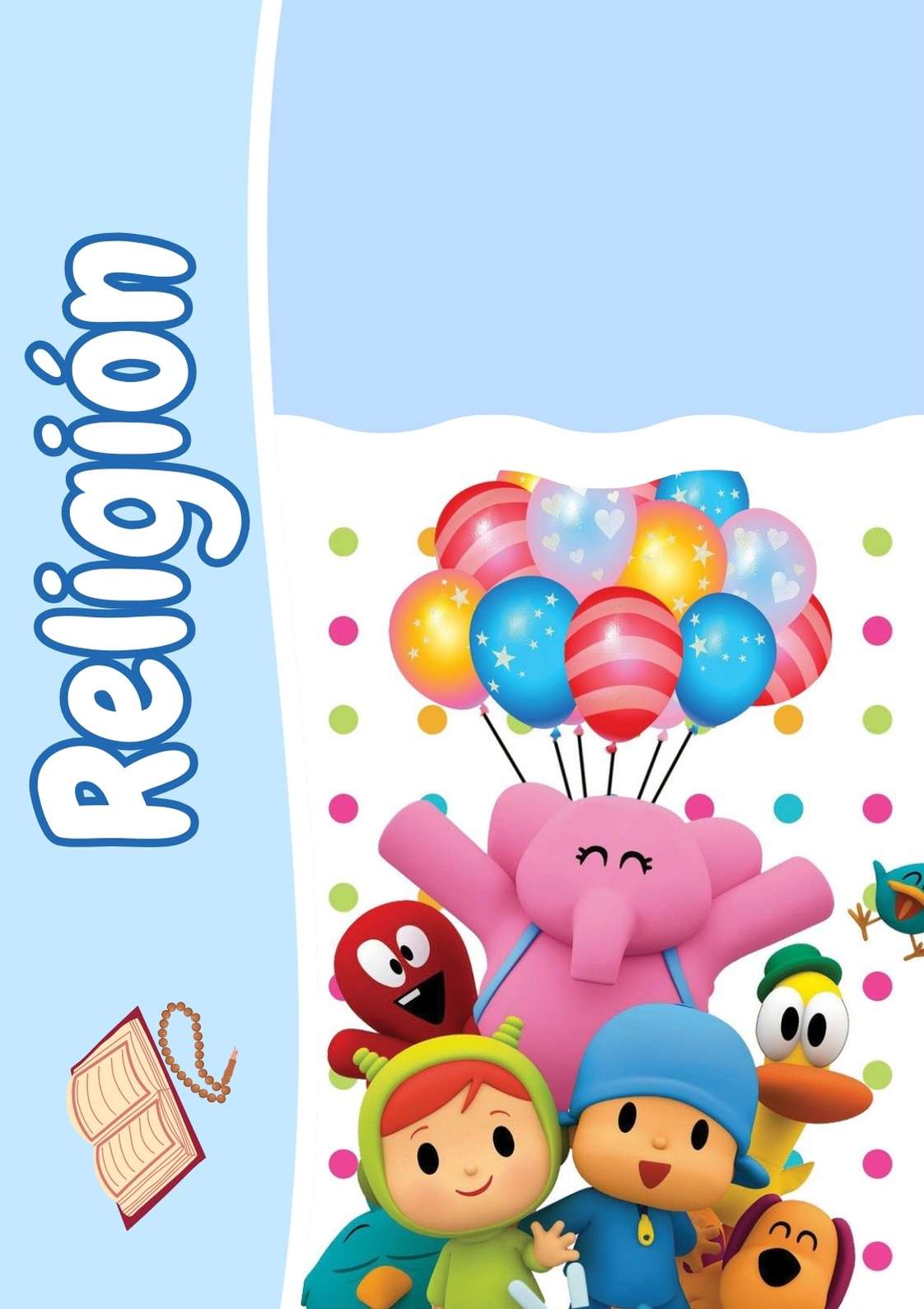Portada de Pocoyo para cuadernos escolares