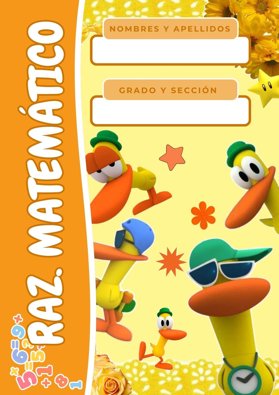 Portada escolar de Pocoyo para cuadernos
