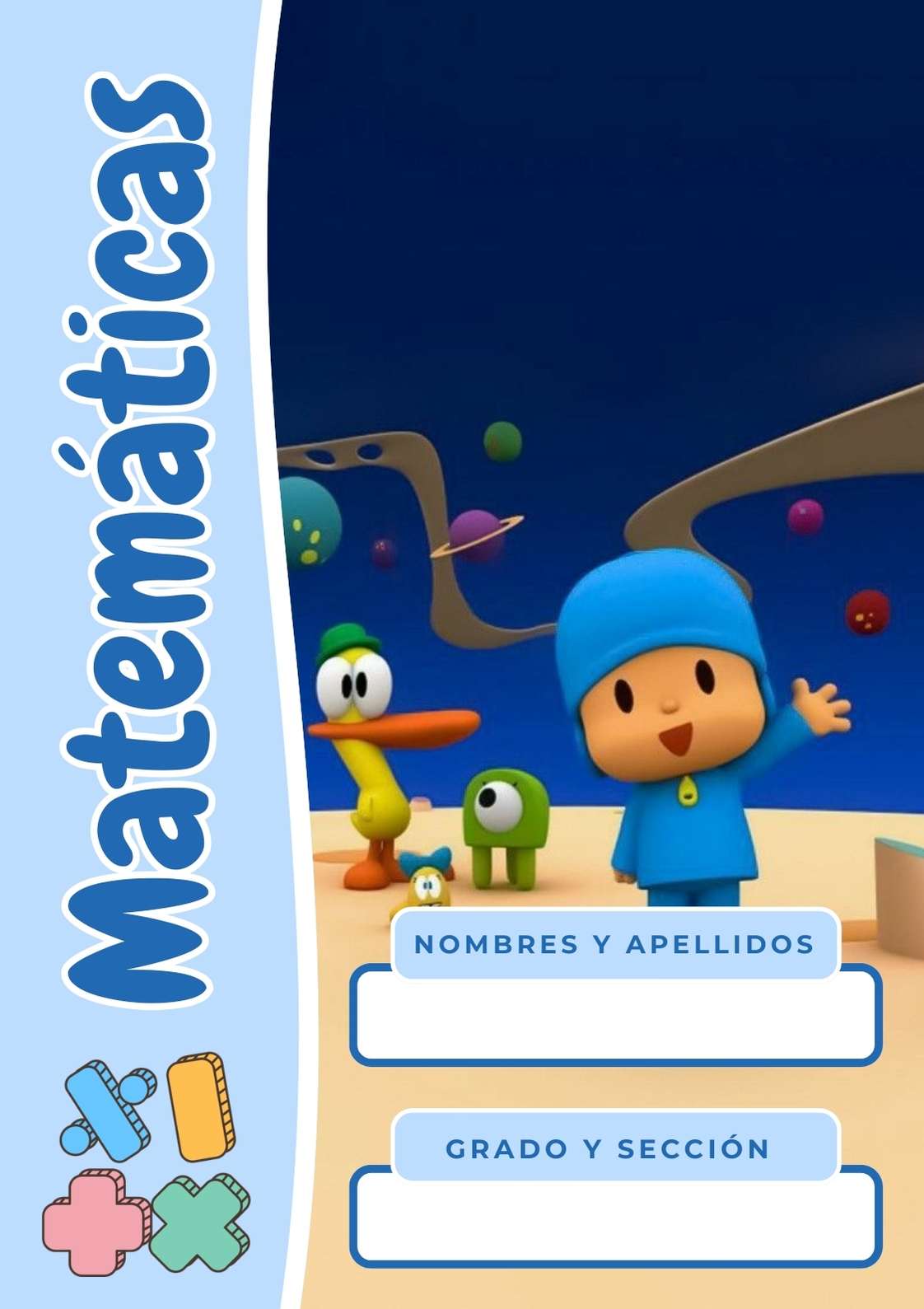 Portadas de Pocoyo para imprimir en A4
