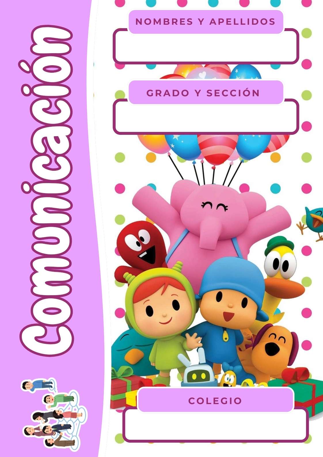 Portada de Pocoyo para cuadernos de primaria