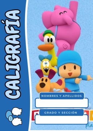 Portada de cuaderno de Pocoyo para imprimir